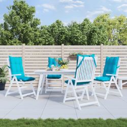 vidaXL dārza krēslu spilveni, 4 gab., tirkīzzils oksforda audums