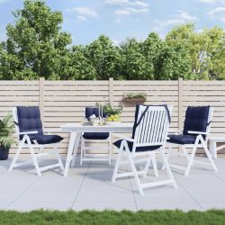 vidaXL dārza krēslu spilveni, 4 gab., tumši zils oksforda audums