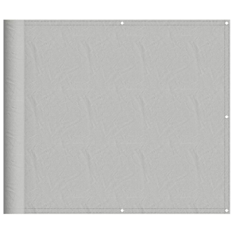 vidaXL balkona aizslietnis, gaiši pelēks, 90x700 cm, 100% poliestera