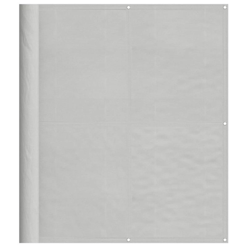 vidaXL balkona aizslietnis, gaiši pelēks, 120x700 cm, 100% poliestera