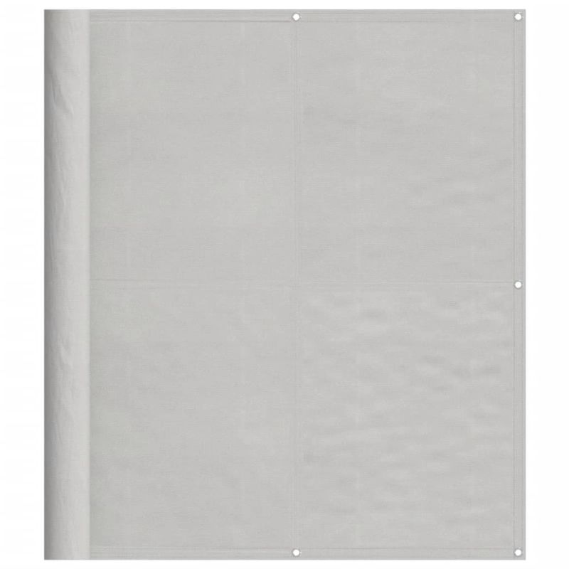 vidaXL balkona aizslietnis, gaiši pelēks, 120x1000 cm, 100% poliestera