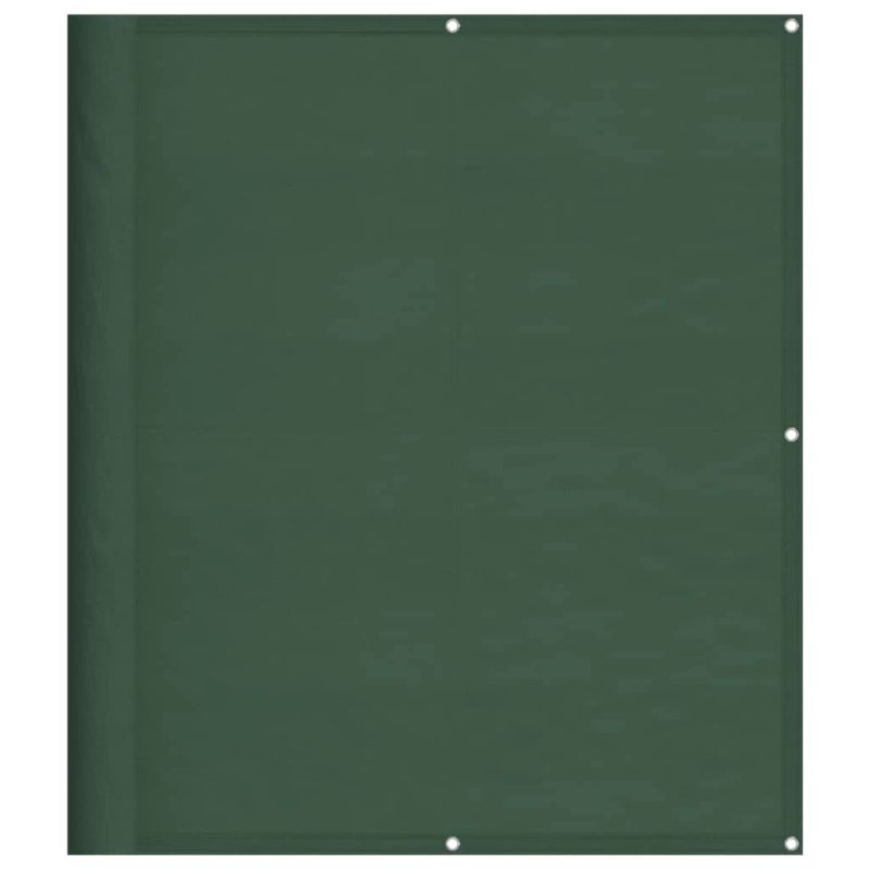 vidaXL balkona aizslietnis, tumši zaļš, 120x800 cm, 100% poliestera