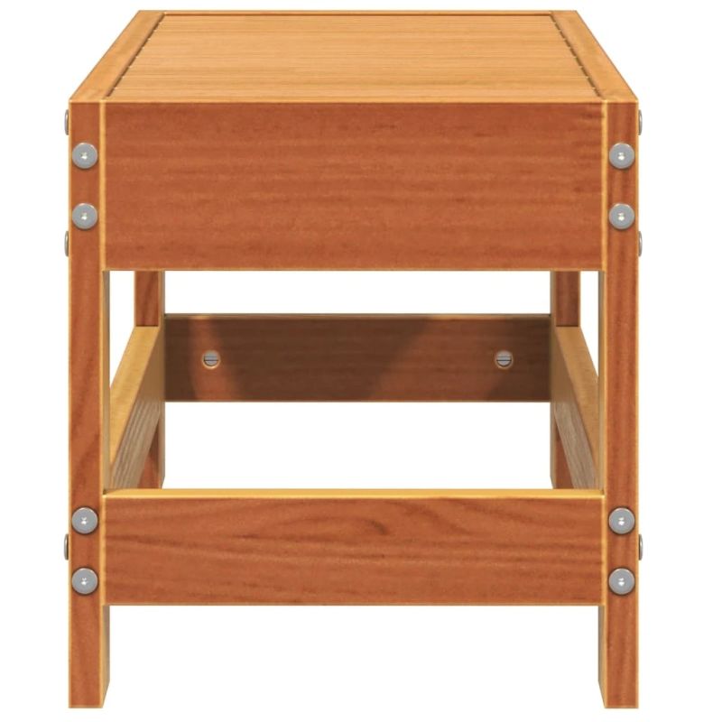 vidaXL dārza kājsoliņš, vaska brūnas, 62x30x32 cm, priedes koks