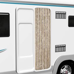 vidaXL kukaiņu aizkars, tumši brūns un bēšs, 56x200 cm, šenils