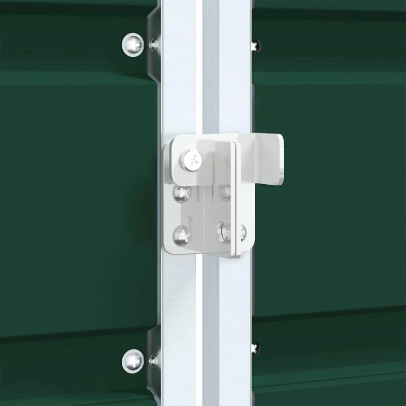 vidaXL atkritumu tvertņu novietne, zaļš, 72x81x115 cm, tērauds