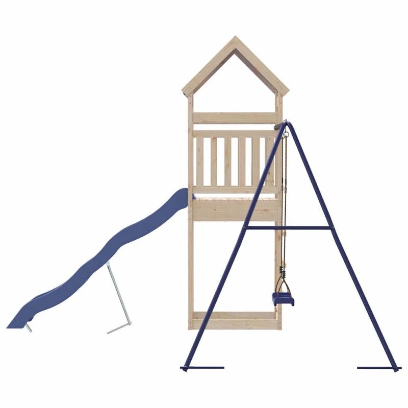 vidaXL āra rotaļu laukums, priedes masīvkoks