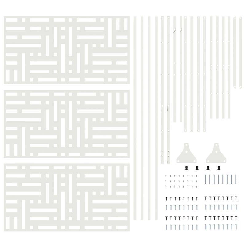 vidaXL Privātuma ekrāns Balts 100 x 50 x 180 cm Tērauds