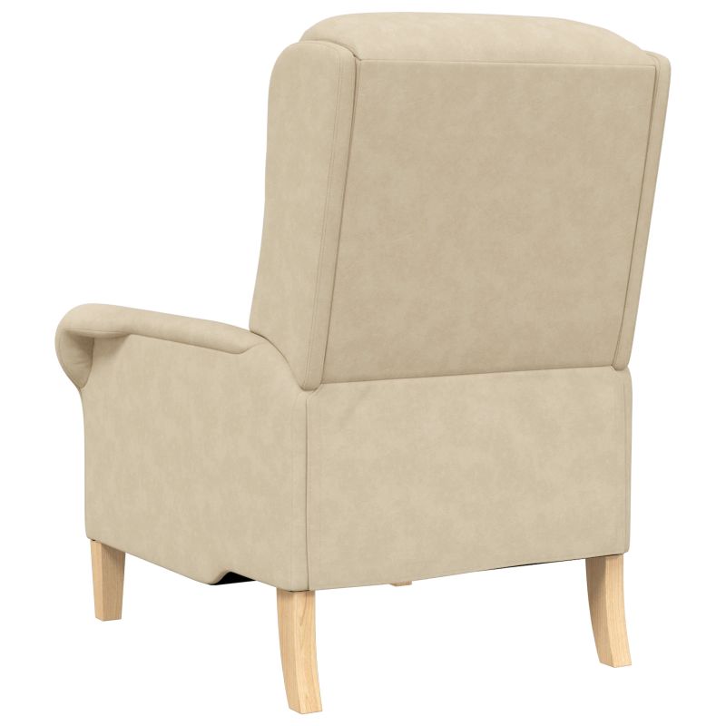 vidaXL atpūtas krēsls Krēmkrāsa 76 x 94 x 102 cm Mikrošķiedra