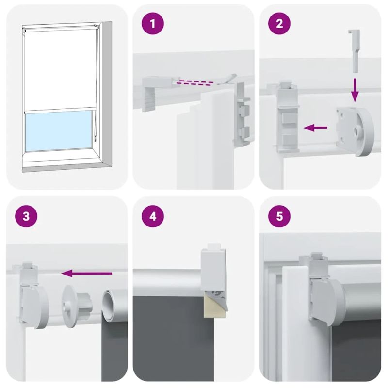 vidaXL Rullo žalūzija Blackout Black 165x150 cm Auduma platums 161,6cm