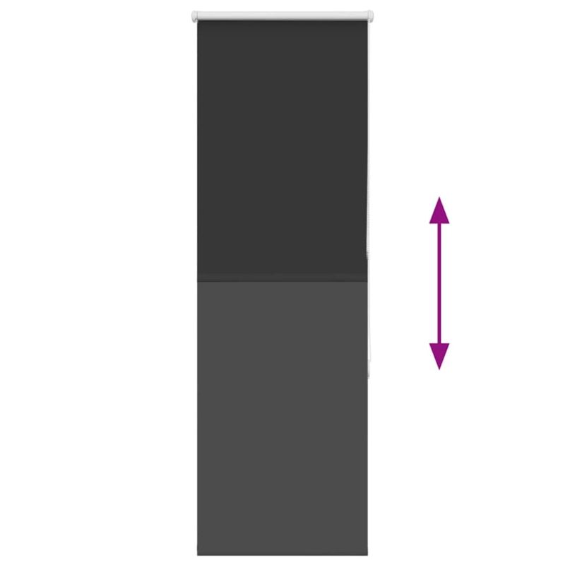 vidaXL Rullo žalūzija Blackout Black 55x175 cm Auduma platums 50,7 cm