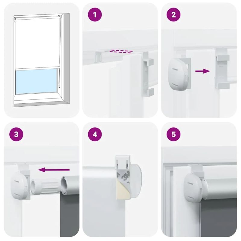 vidaXL rullo žalūzija gaiši pelēks 55x130cm auduma platums 50,7cm