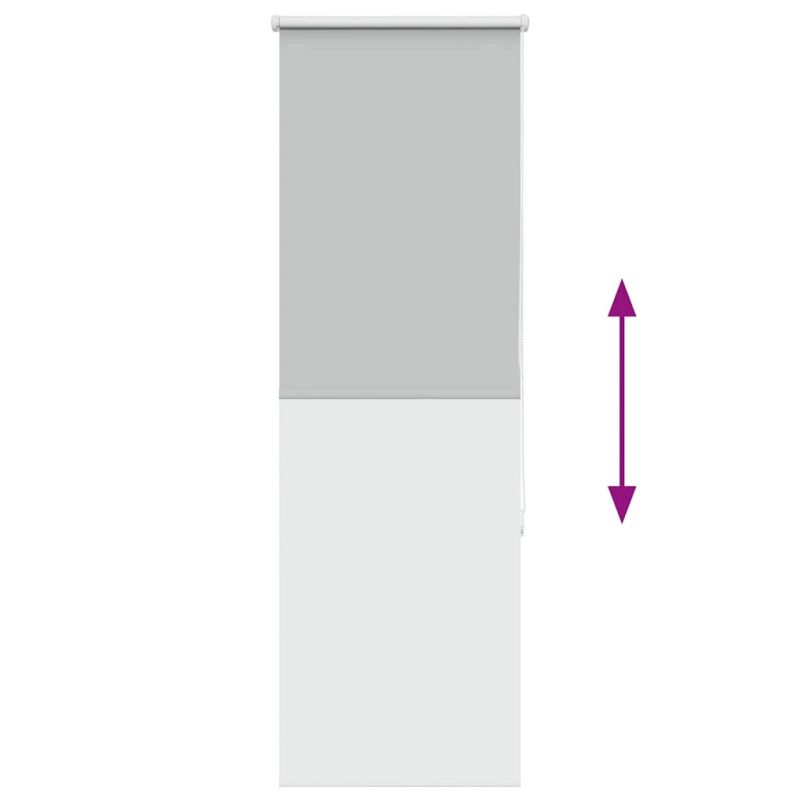 vidaXL rullo žalūzija gaiši pelēks 55x130cm auduma platums 50,7cm