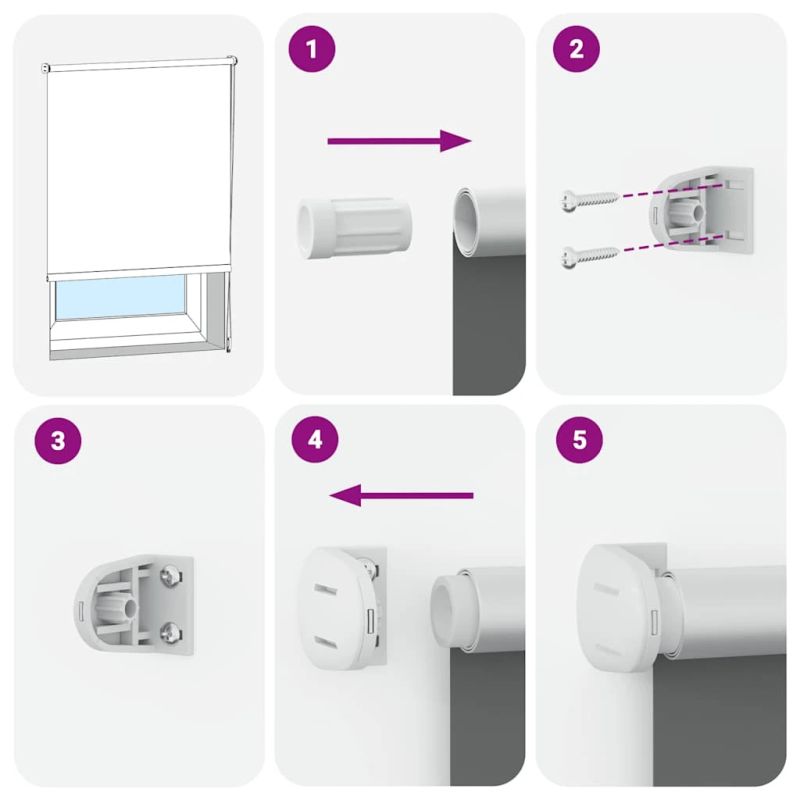 vidaXL rullo žalūzija gaiši pelēks 65x130cm auduma platums 60,7cm