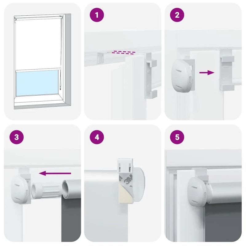 vidaXL rullo žalūzija balta 110x175 cm auduma platums 105,7 cm