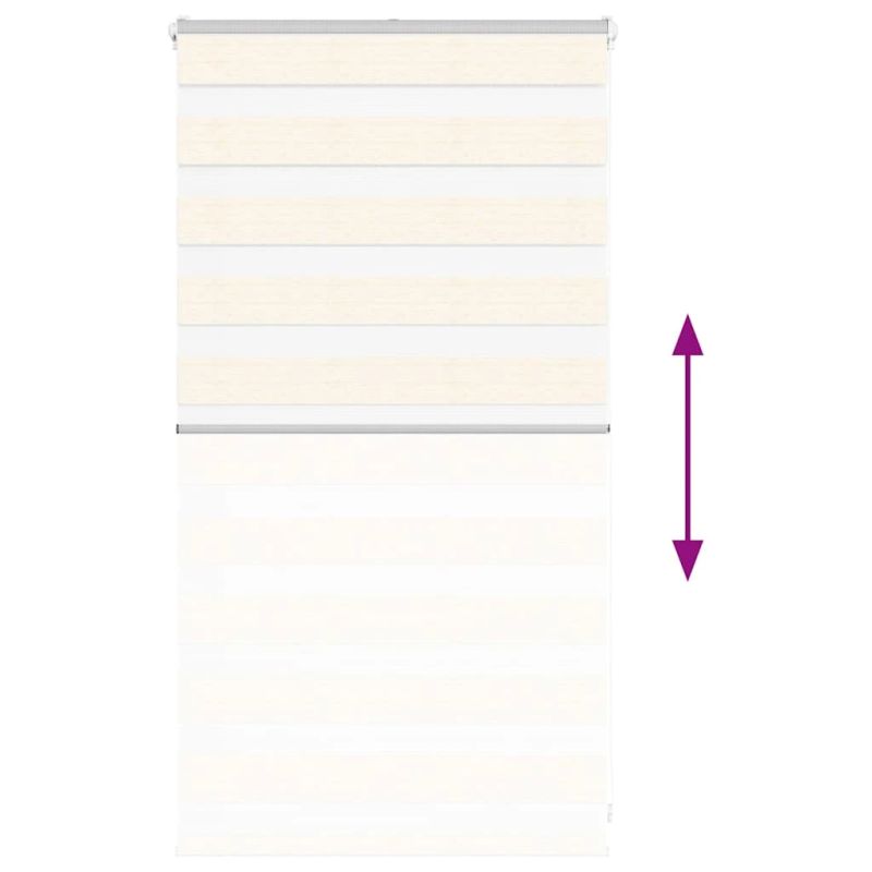 vidaXL žalūzijas zebra 75x100 cm auduma platums 70,9 cm poliesters
