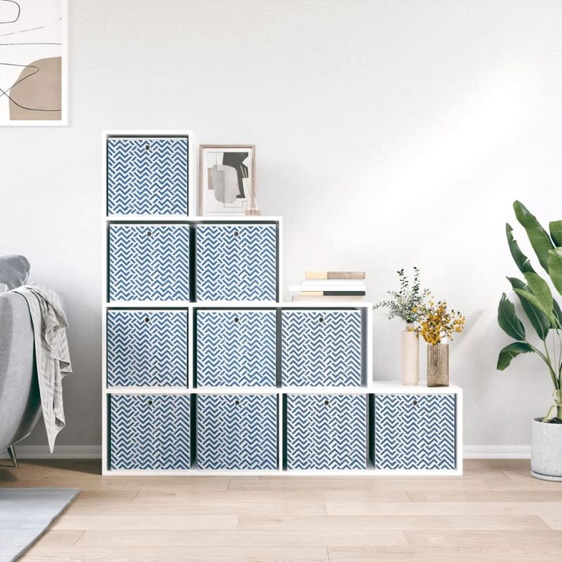 vidaXL salokāmas uzglabāšanas kastes 10 gab 32x32x32 cm neausts audums