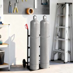 vidaXL Rokas rati Melns un sarkans 63 x 43,5 x 110 cm Tērauds