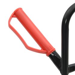 vidaXL Rokas rati Melns un sarkans 64,5 x 49,5 x 114 cm Tērauds