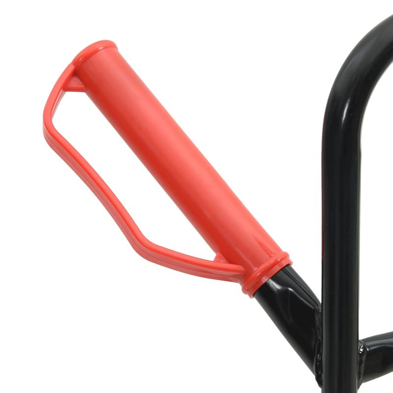 vidaXL Rokas rati Melns un sarkans 64,5 x 49,5 x 114 cm Tērauds