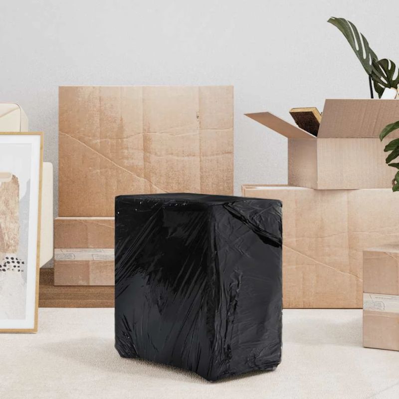 vidaXL Stretch Film 6 gab Melna 20 μm 50 cm x 150 m