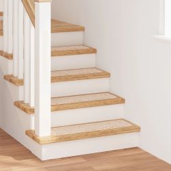 vidaXL Antislip kāpņu paklāji 15 pcs Krēmkrāsa 75 x 20 cm PP