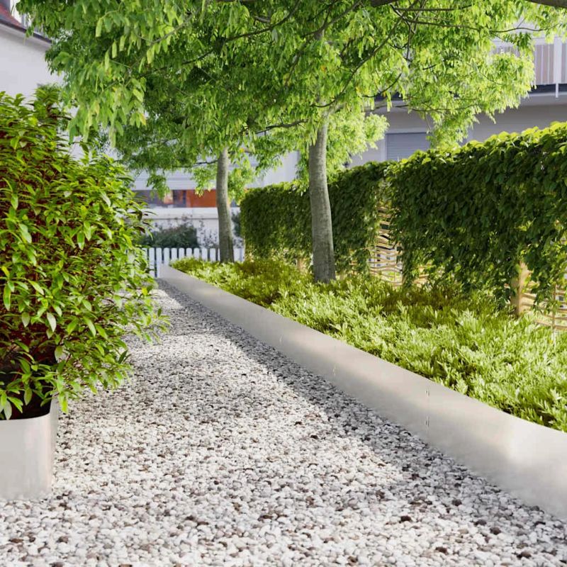 vidaXL Zālāju apmales 10 gab 25x103 cm Nerūsējošais tērauds