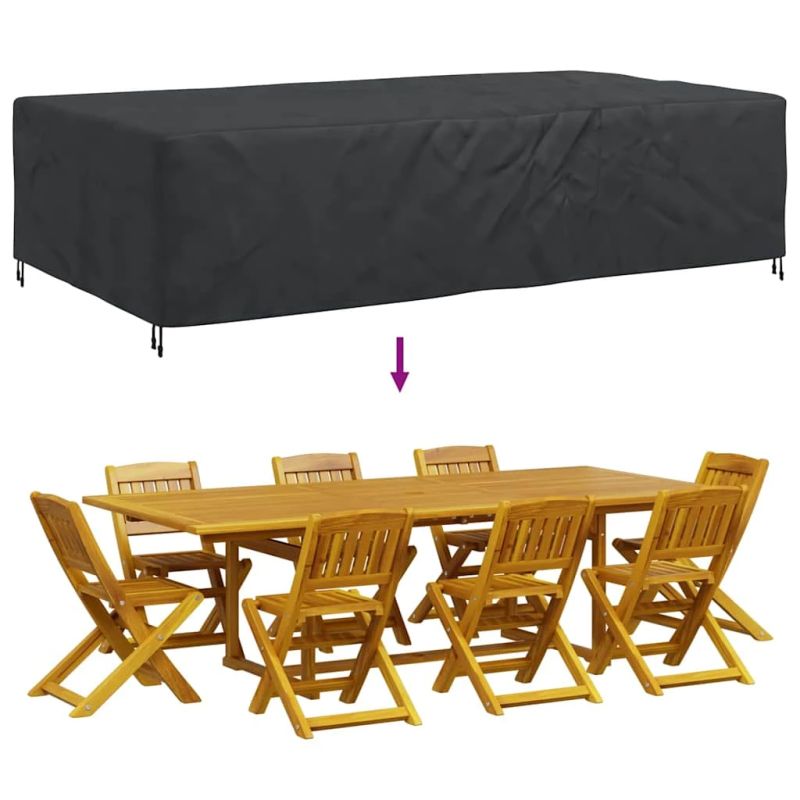 vidaXL Mēbeļu pārklājs Vienkrāsains Melna 305 x 190 x 85 cm 210D
