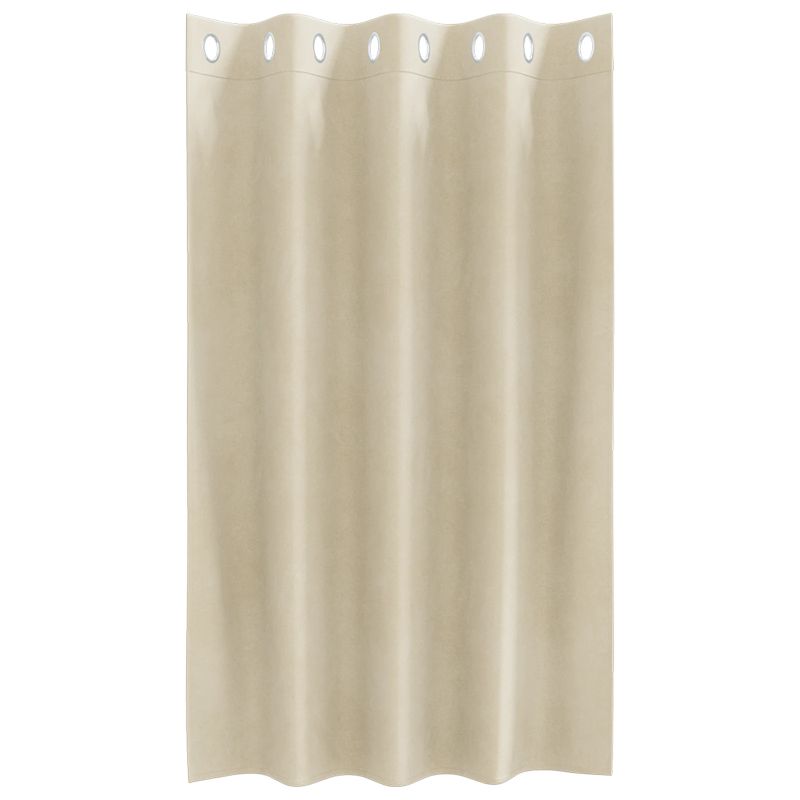 vidaXL Aptumšojošie aizkari 2 pcs Krēmkrāsa 140 x 140 cm Samts