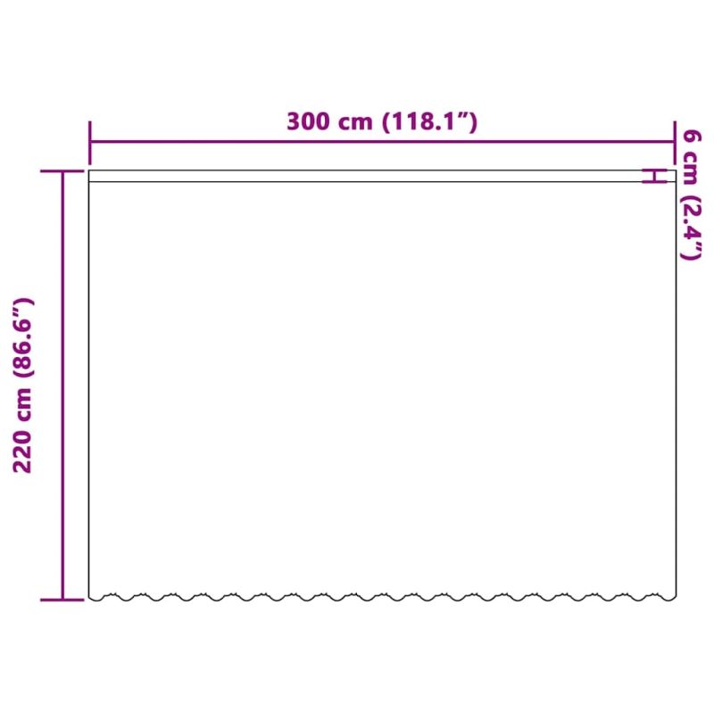 vidaXL Mežģīņu aizkars ar aizkariem Balts 220 x 300 cm Poliesters