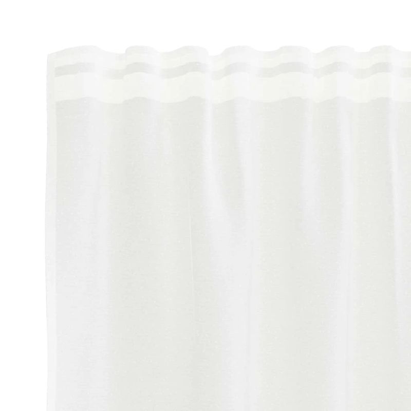 vidaXL Mežģīņu aizkars ar aizkariem Balts 220 x 300 cm Poliesters