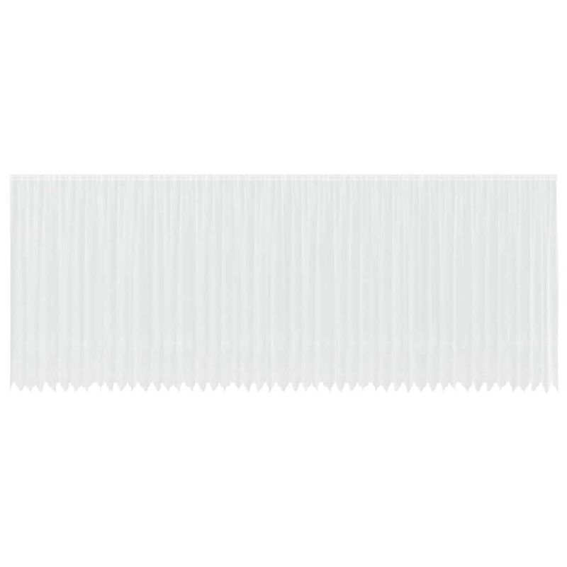 vidaXL Mežģīņu aizkars ar aizkariem Balts 1200 x 280 cm Poliesters