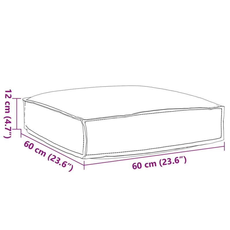 vidaXL Spilvens Bēša 60 x 60 x 12 cm Oksforda audums