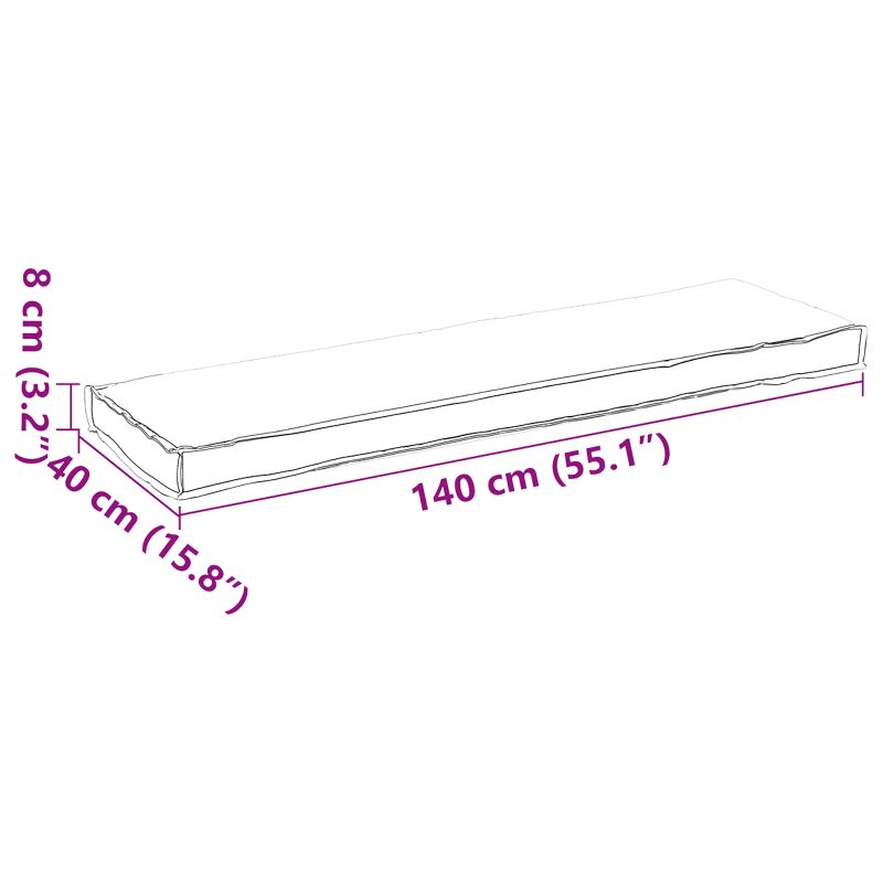 vidaXL Spilvens Pelēkbrūna 150 x 40 x 8 cm Oksforda audums