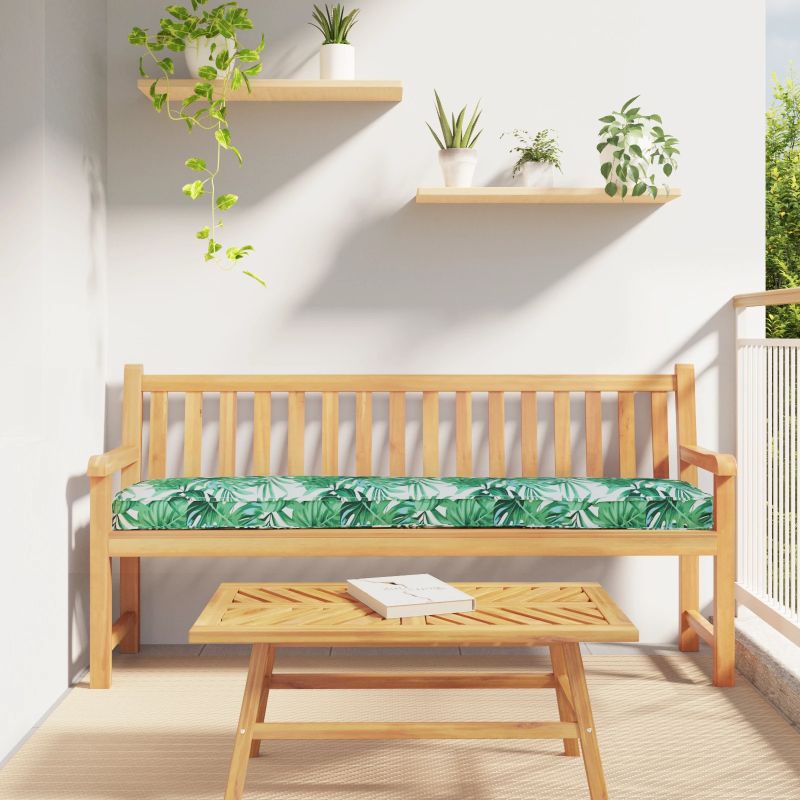 vidaXL Koka paletes spilvens Ziedu raksts Lapu raksts 200 x 40 x 8 cm