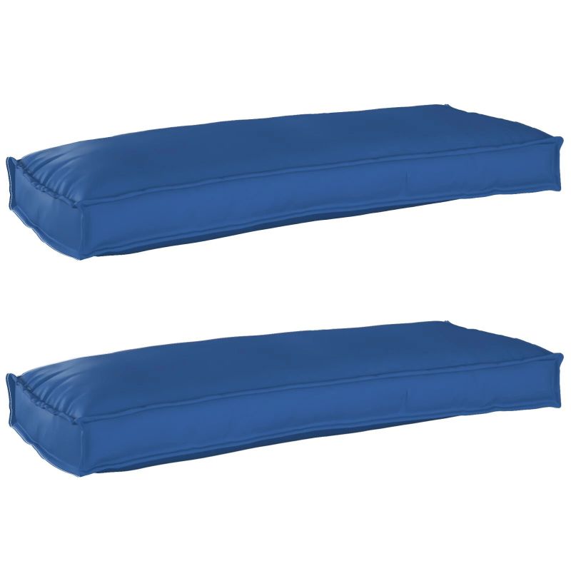vidaXL Kastīšu spilvenu komplekts 2 pcs Karaliski zils 100 x 40 x 8 cm