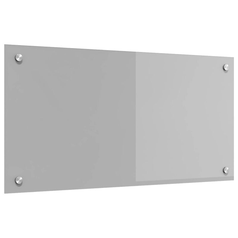 vidaXL Virtuves aizsargpanelis Gaiši pelēka 80 x 40 cm rūdīts stikls