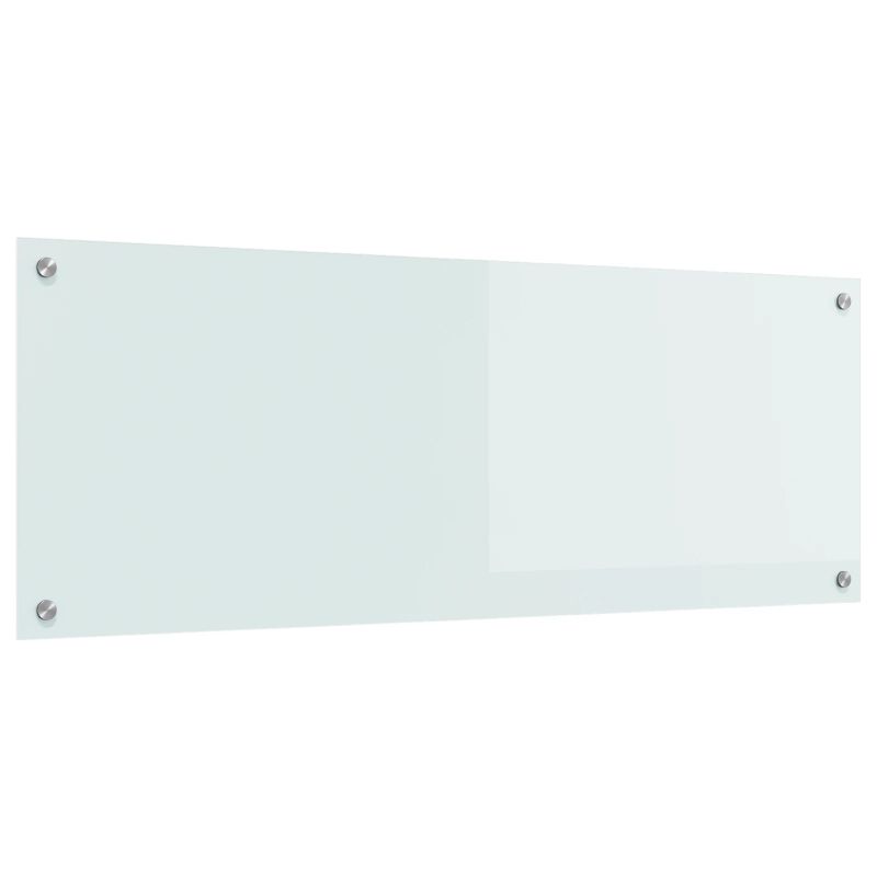 vidaXL Virtuves aizsargpanelis Balts 110 x 40 cm rūdīts stikls