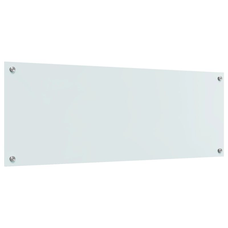 vidaXL Virtuves aizsargpanelis Balts 110 x 40 cm rūdīts stikls