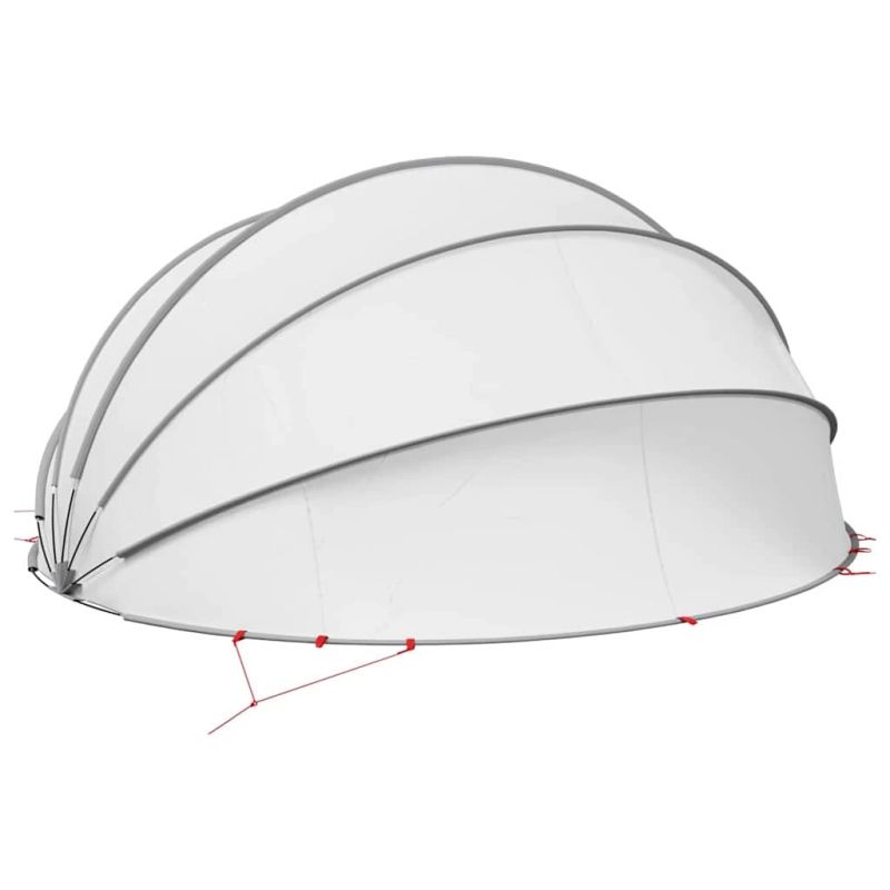 vidaXL Baseina kupols Pelēka un oranža 546 x 516 x 250 cm