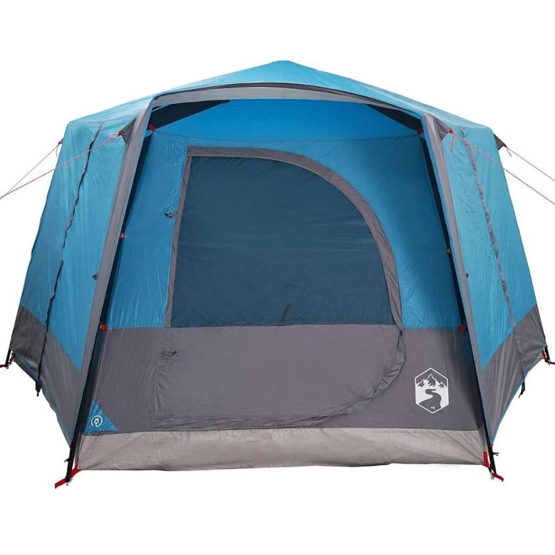 vidaXL Kabriolet telts ar jumtu Zila un pelēka 333 x 317 x 194 cm