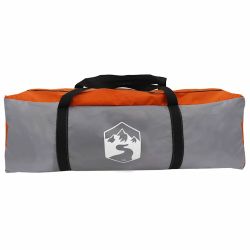 vidaXL Ģimenes telts ar jumtu Pelēka un oranža 460 x 430 x 214 cm