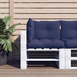 vidaXL palešu matrači, 3 gab., tumši zils oksforda audums