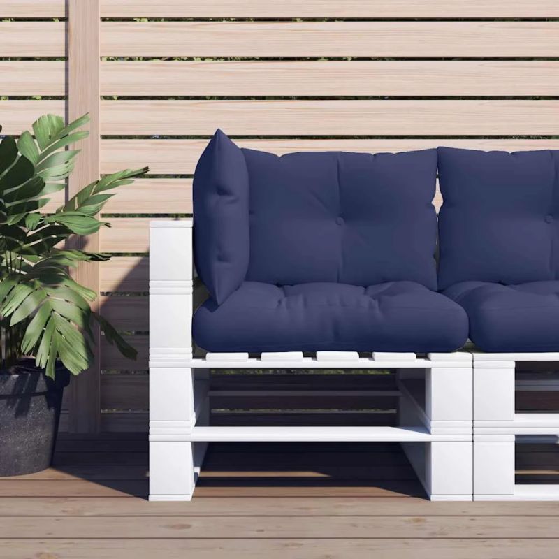 vidaXL palešu matrači, 3 gab., tumši zils oksforda audums