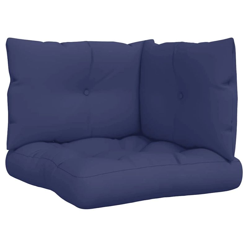 vidaXL palešu matrači, 3 gab., tumši zils oksforda audums