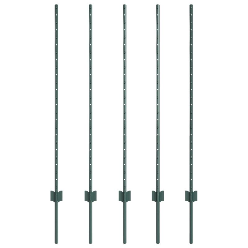 vidaXL Žoga āķis 5 pcs Zaļa 120 cm Tērauds