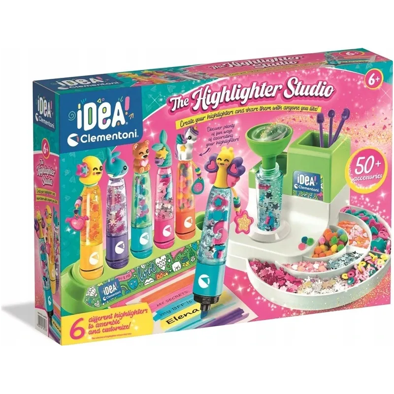 Dekoravimo rinkinys Clementoni Idea Highlighter Studio, įvairių spalvų