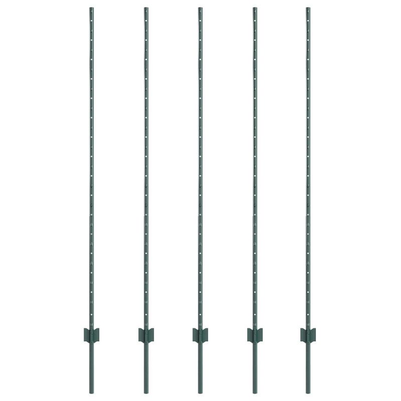 vidaXL Žoga āķis 5 pcs Zaļa 150 cm Tērauds