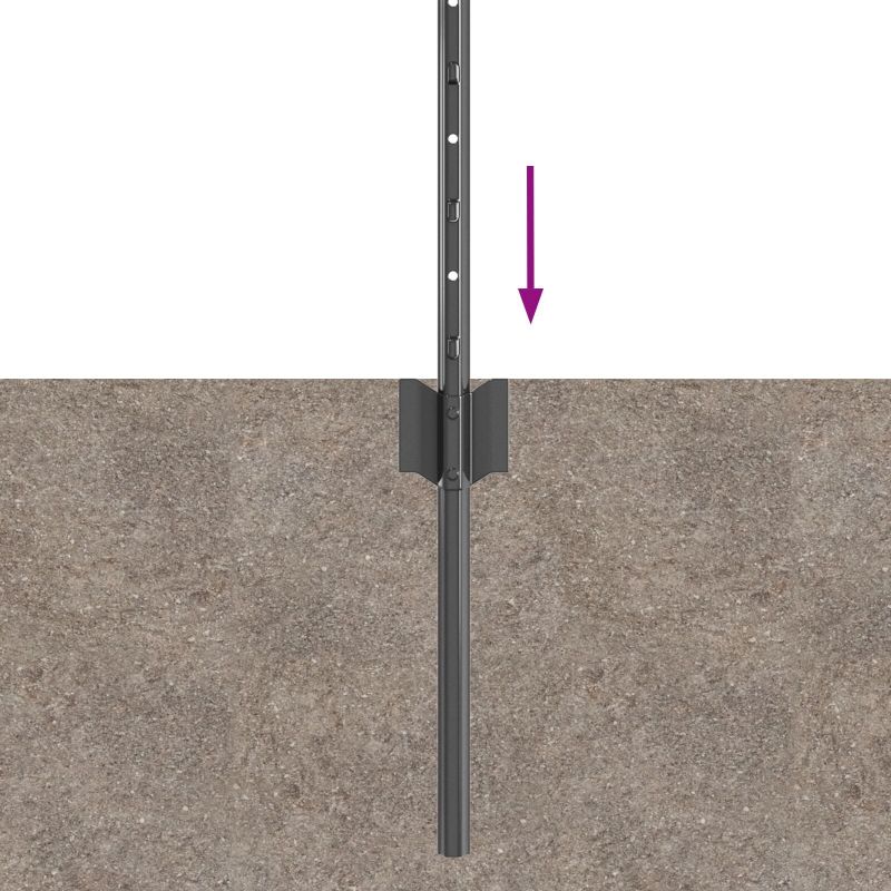 vidaXL Žoga āķis 5 pcs Pelēka 40 cm Tērauds