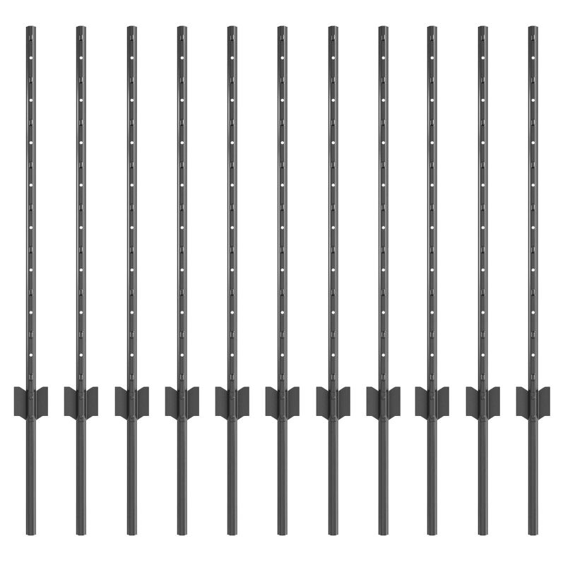 vidaXL Žoga āķis 11 pcs Pelēka 80 cm Tērauds