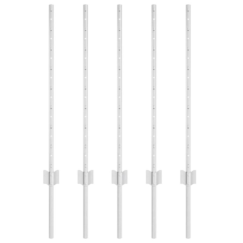 vidaXL Žoga āķis 5 pcs Sudraba 80 cm Tērauds